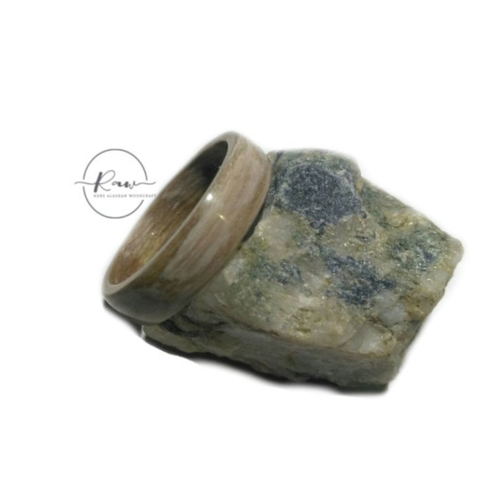 Silver Oak Bentwood Ring